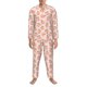 thumbnail image 3 of Fotbe Peach With Leaves Pijama de Hombre con Estampado de Manga Larga, Conjunto de 2 Piezas, Ropa de Dormir Suave y Cómoda con Bolsillos-XX-Large, 3 of 7