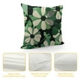 thumbnail image 4 of Creowell Many Black and Flowers Floral，Printed Throw Pillow Square Decorative Pillow for Sofa, Chair, Daybed，Black Green White, 4 of 5