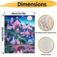thumbnail image 4 of Paint by Numbers Kit for Adults Beginner, Tree Moon Easy DIY Oil Painting Kits Home Wall Decor 16x20 Inch (Without Frame),Pink House, 4 of 8