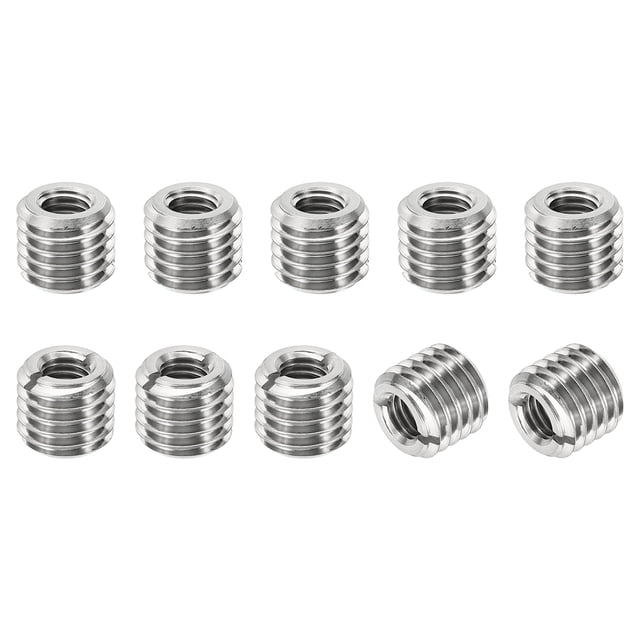 Unique Bargains Adaptateurs de Filetage Manchon Réducteur Écrou 10 Pcs M14x2 Mâle à M8x1.25 Femelle Écrou de Réparation 12mm