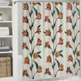 thumbnail image 6 of Orinice  Spring Shower Curtain, Contemporary Style Birds of Paradise Flowers Tropical Garden Blossoms Bedding Plants, Cloth Fabric Bathroom Decor Set with Hooks, 60x72, 6 of 7