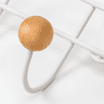 thumbnail image 4 of 5 Hooks Over Door Hanger with Wooden Balls, Multi Functional Modern Design for Home Entrance, Wardro White Metal, 4 of 6