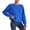 Royal Blue, variant on Women's Fashion Casual Crew Neck Pullover Long Sleeve Bolded Knit Sweater, Chunky and Warm, Great for Everyday Use and Seasonal Activities,Beige,L
