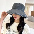 thumbnail image 5 of Fesfesfes Women Sun Hat Printing Sunshade Hat Fisherman's Hat Basin Hat Outdoor Bucket Hat, 5 of 8