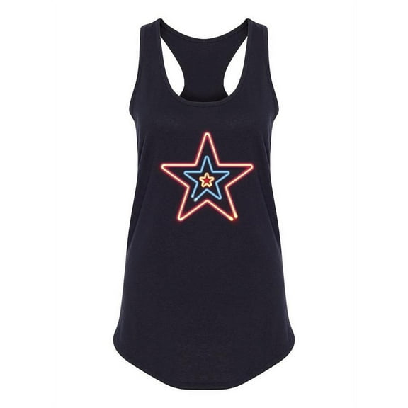 Shining Stars In Neon Design Tank Women -Image by Shutterstock, Female Small