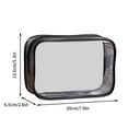 thumbnail image 6 of 100Fens Portable Clear Makeup Bag Waterproof Cosmetics Bag Transparent Travel Storage Carry Pouch PVC Zippered Makeup Bag Organizers for Vacation Travel, Bathroom Storage, 6 of 9
