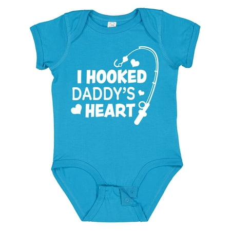 

Inktastic I Hooked Daddy s Heart with Fishing Rod Gift Baby Boy or Baby Girl Bodysuit