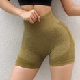 thumbnail image 4 of Pantalones cortos de yoga de cintura alta Fitness Leggings de gimnasio para mujer (Amarillo S/M) Ndcxsfigh  Nuevos Originales, 4 of 6