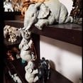 thumbnail image 6 of 3Pcs/Set Cute Elephant Figurines Elephant Holding Baby Resin Crafts Home Furnishing Gift, 6 of 8