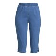 thumbnail image 5 of Real Size Women's Pull On Grommet Stretch Capri Pants, 17”, 5 of 6