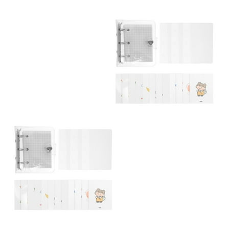 2 Sets Mini Notebook Binders Spiral Notebooks The Travel Silver