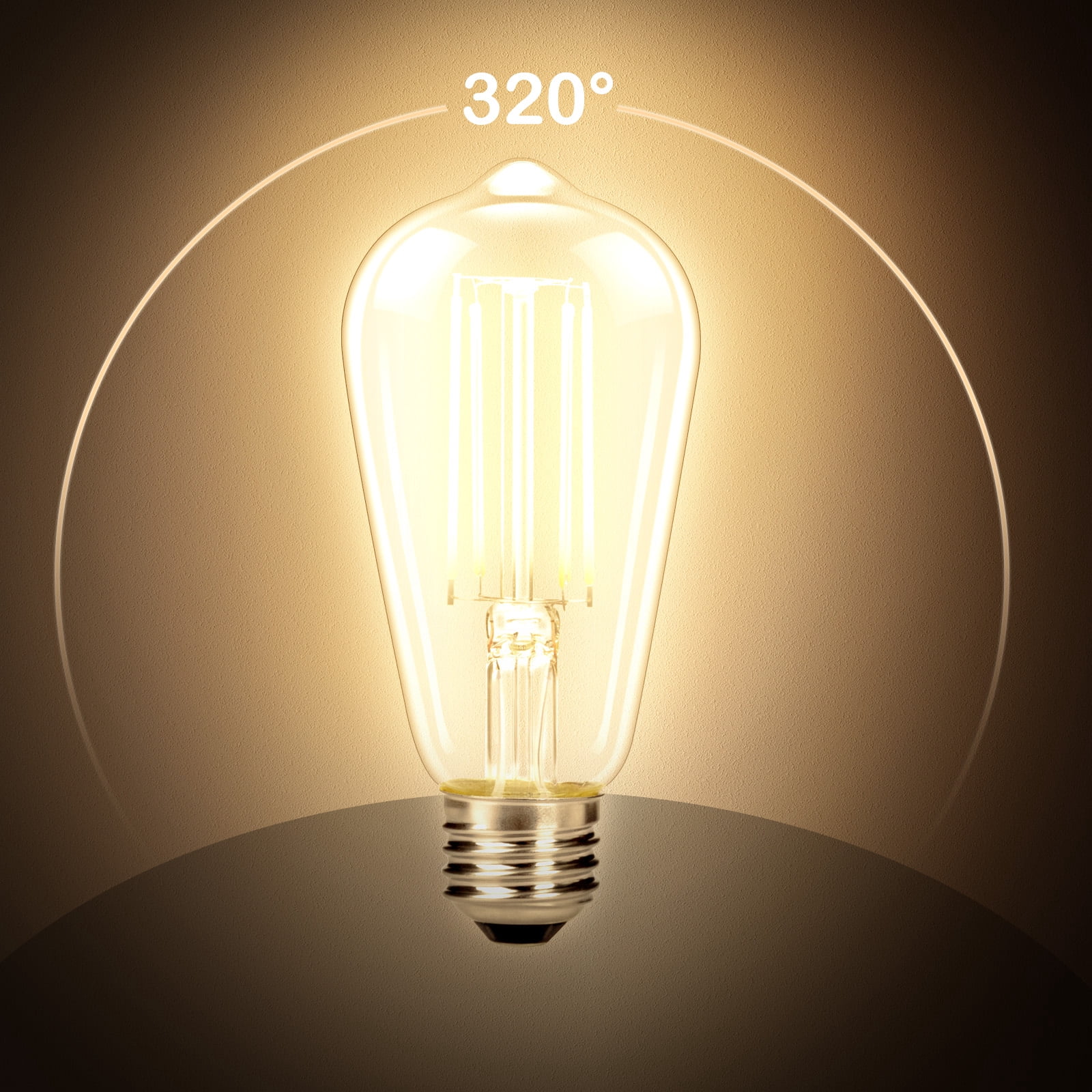 Leadleds LED 8W 100W Equivalent 2700K Warm White Decorative Light Bulbs, Enclosed Fixture Rated, 8-Pack
