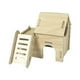 thumbnail image 3 of Casa para hámster de madera maciza, suministros de jardinería, juguete de madera, túnel de madera para hámster. estilo A, 3 of 9