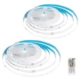 thumbnail image 5 of 2 uds 7,5 m 5050 tiras de luces LED Control remoto tiras de luces de música para fiesta hogar 100-240V enchufe UK, 5 of 5