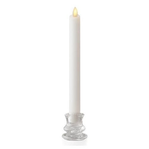 Luminara Flameless Candle Classic Taper Unscented WaxDipped 8in. White