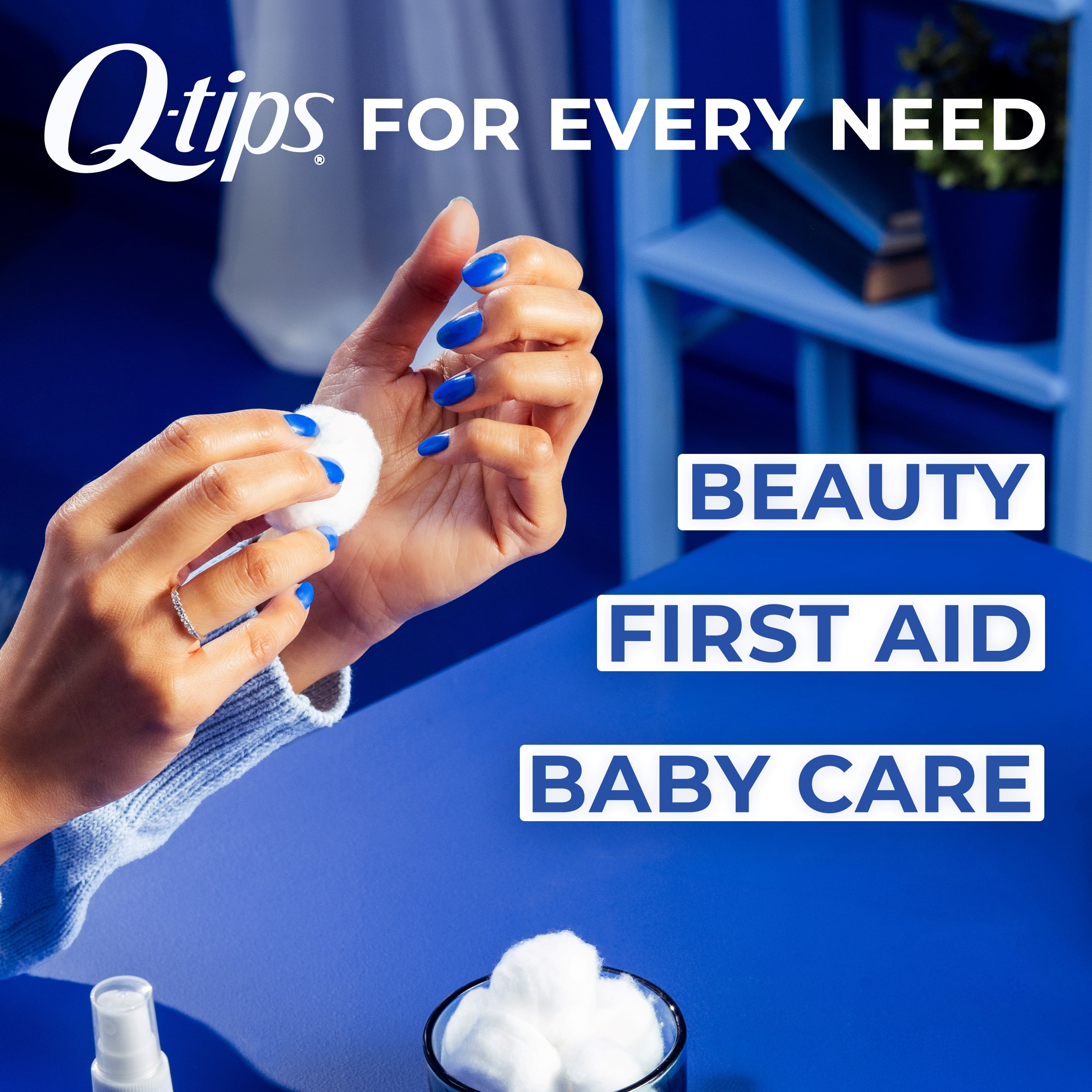 Q-tips Super Jumbo Cotton Balls For Beauty, First Aid And Baby Care, 100% Thick Cotton, 100 Count