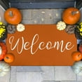 thumbnail image 2 of Orange Welcome Fall Door Mat Outdoor for Front Door, Fall Decorations for Home Non-Slip Washable Autumn Doormat Entrance Rug for Indoor Outdoor Decor (Welcome 4, 17"x30"), 2 of 6