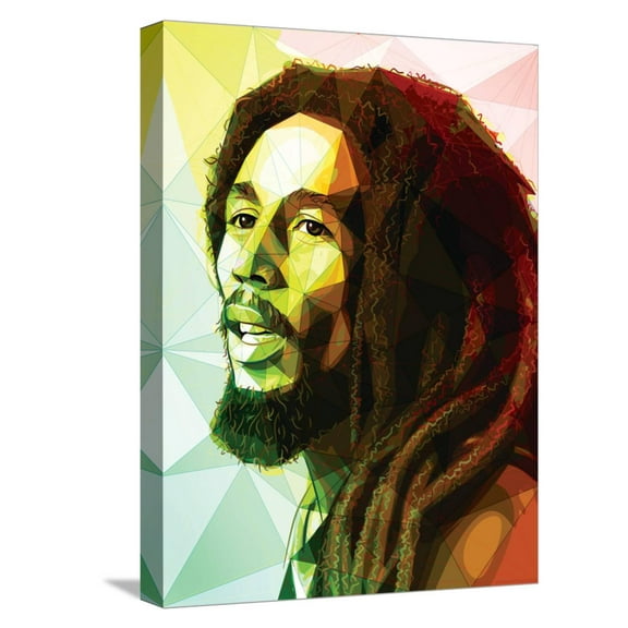 Art.com Bob Marley Stretched Canvas Print Wall Art by Enrico Varrasso, 12" x 16"