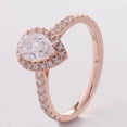 thumbnail image 5 of solitaire jewels 1.5CT Pear Moissanite Halo Engagement Ring For Women, 10K Rose Gold, 5 of 9