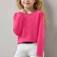 thumbnail image 4 of EnJoCho Lightweight Sweaters For Girls Cute Crew Neck Soft Knit Pullovers Teens Casual Loose Spring Long Sleeve Tops 5-15 Years, 4 of 9