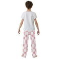 thumbnail image 5 of FORMRS Kids Pajama Pants with Pockets Size 6-8Y Boys Lounge Sleep Bottoms, Pink Checkered Heart, 5 of 8