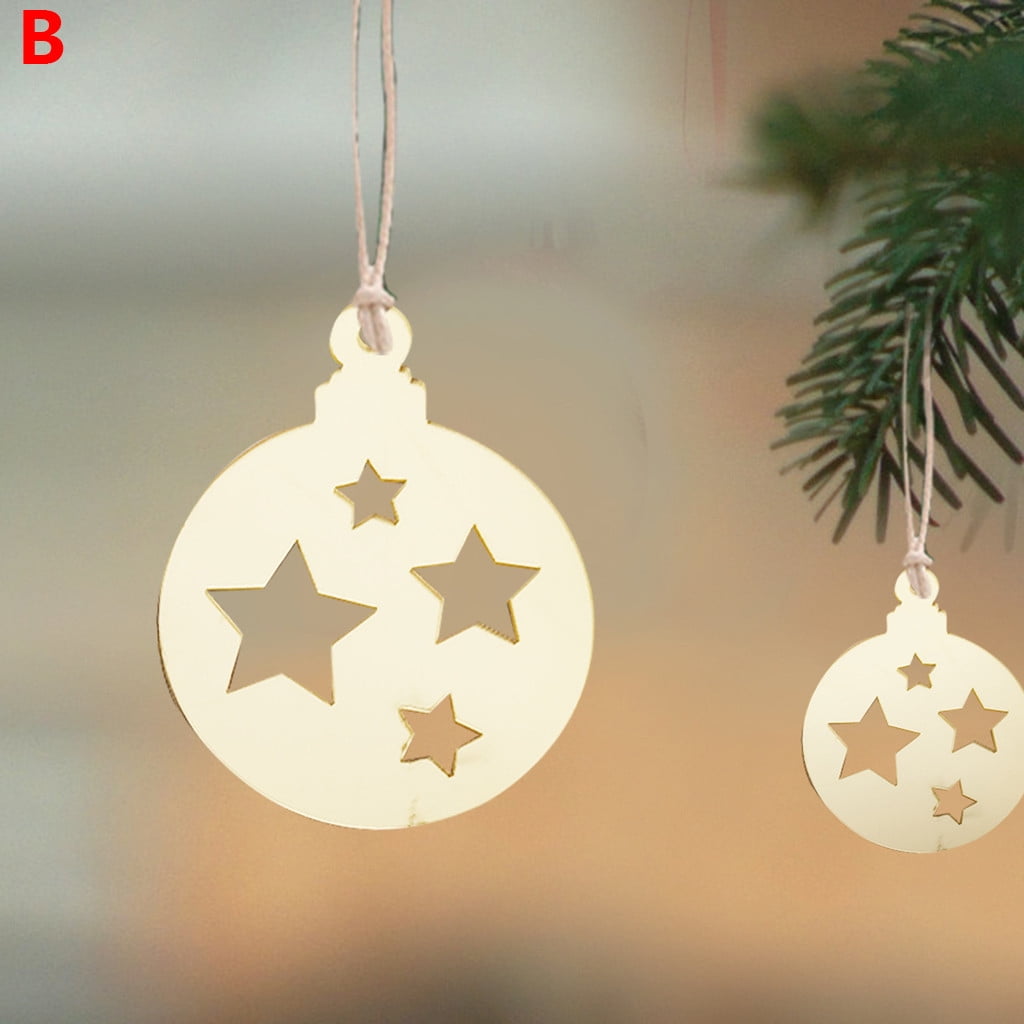 Mnycxen Christmas Pendant Christmas Acrylic Home Decoration Christmas Tree Ornaments Walmart Com Walmart Com