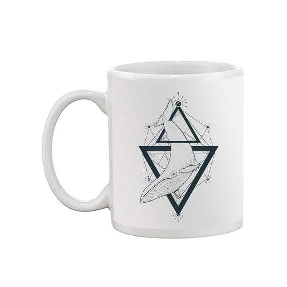 Whale And Triangles Mug -Image by Shutterstock,