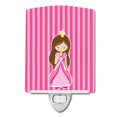 thumbnail image 1 of Carolines Treasures BB8756CNL Brunette Girl Princess Ceramic Night Light, 1 of 1