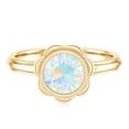 thumbnail image 4 of Rosec Jewels Natural Ethiopian Opal Flower Engagement Ring (1.6 Ct, AAA Quality) - Opal Solitaire Ring - with Jewelry Box, 10K Yellow Gold, US 5.50, 4 of 9