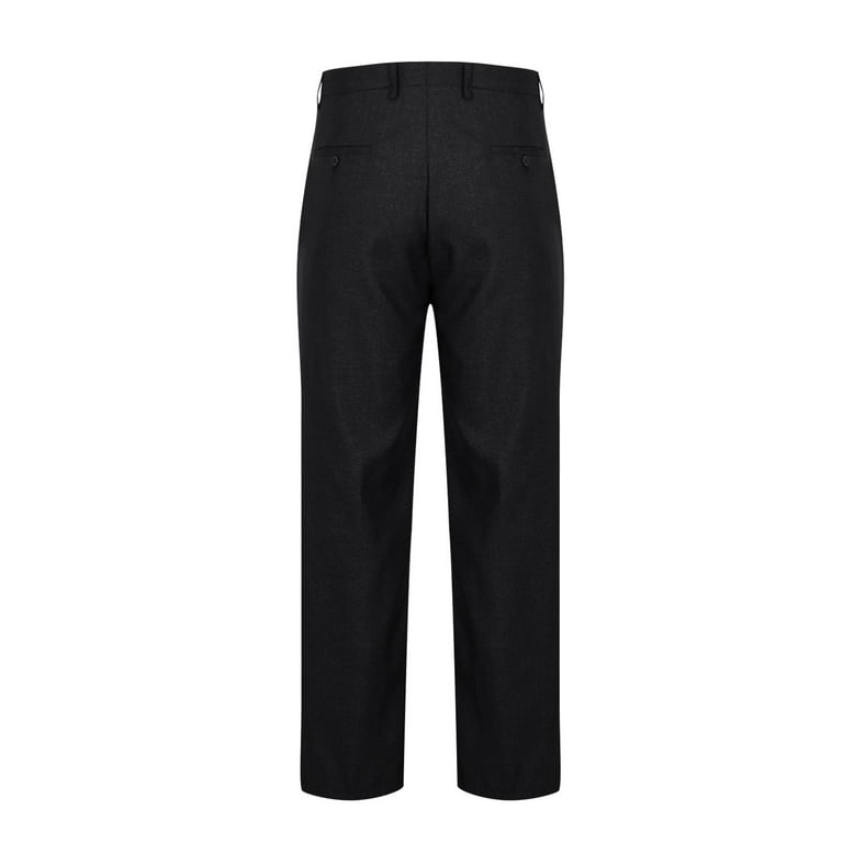 relaxed fit mens black dress pants Men's Black Relaxed Fit Stretch Trouser