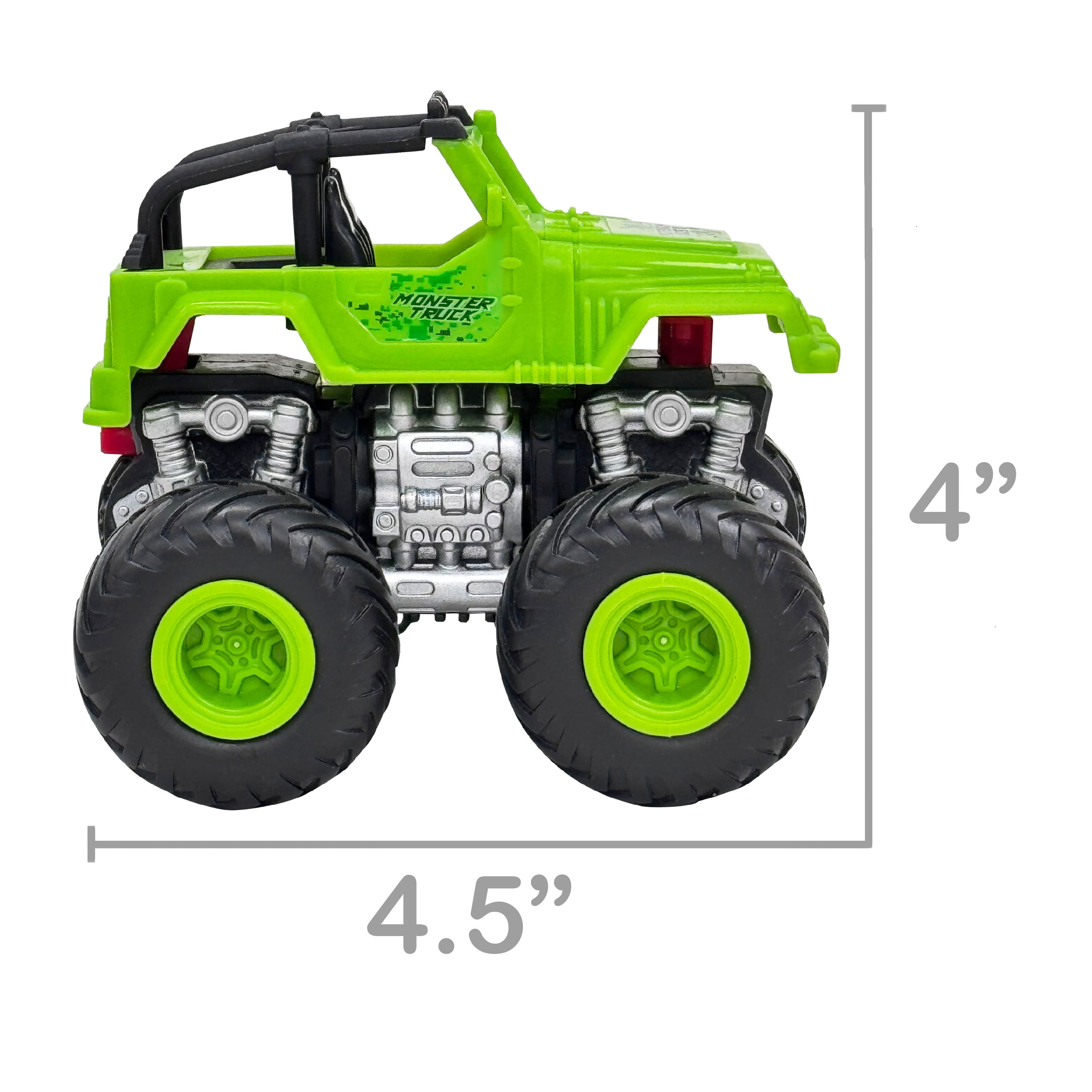 Kid Connection Monster Truck Play Set, Friction powered, Snap-on truck bodies