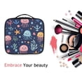 thumbnail image 6 of FORMRS Travel Makeup Bag Large Capacity Train Case Cosmetic Organizer with Adjustable Dividers, Yellow Jellyfish, 6 of 8