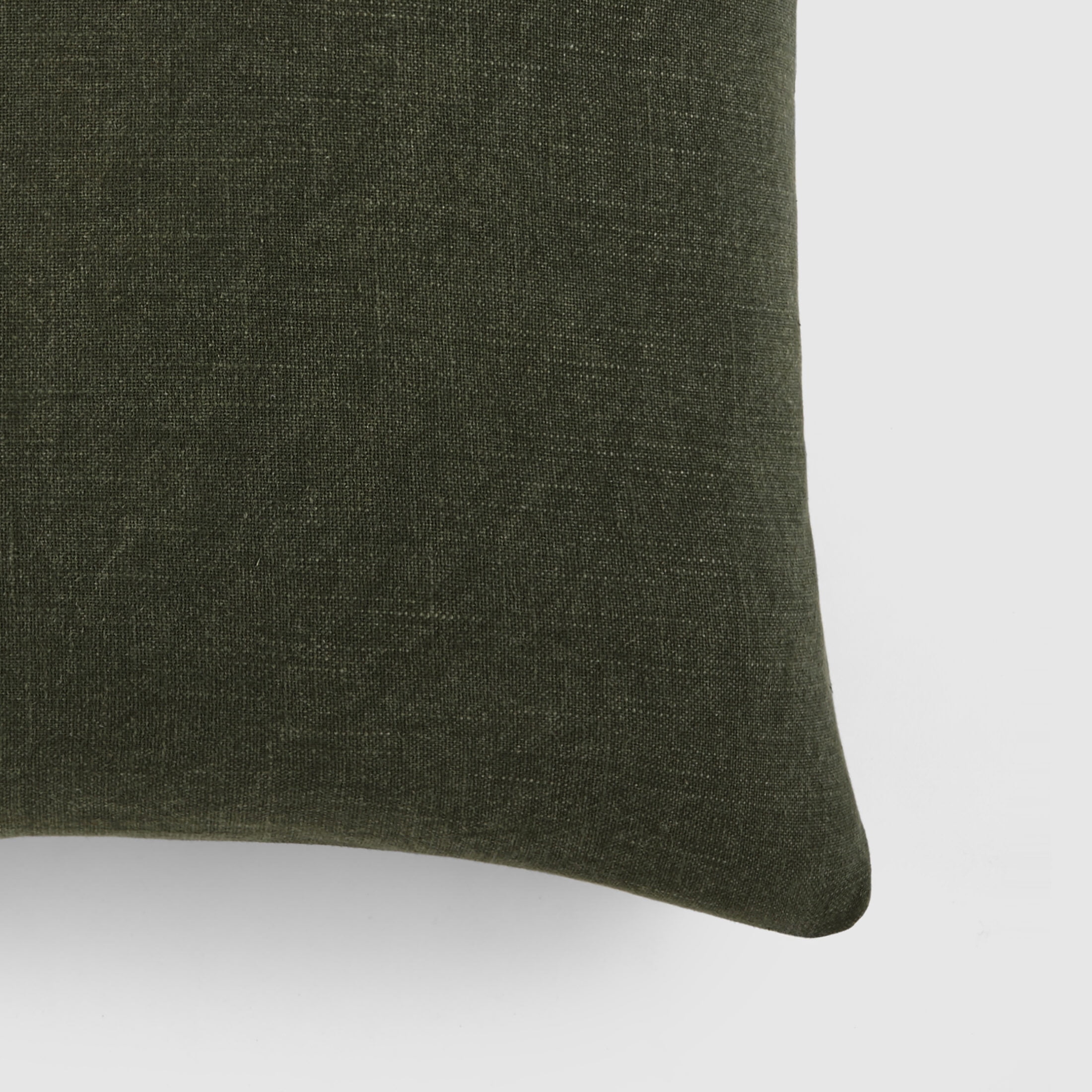 Stone Washed Throw Pillows in Distressed Cotton Solid Olive Gree by Comfort Canopy