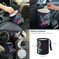 thumbnail image 7 of Renewold Sea Turtle Splash Black 14 Pack Car Seat Cover Set with Steering Wheel Cover Seat Belt Strap Cover Garbage Bin Armrest Pad Rearview Mirror Gear Shift Knob Cover Set Coasters Fit SUV Sedans, 7 of 7