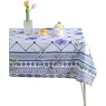 thumbnail image 1 of Nappe Intérieure Extérieure Résistante aux Taches et aux Plis en Polyester, Nappe Rectangulaire à Motif Floral, Housse de Table Décorative pour Table à Manger, Buffet, Fête, Usage Intérieur et Extérieur, 1 of 6