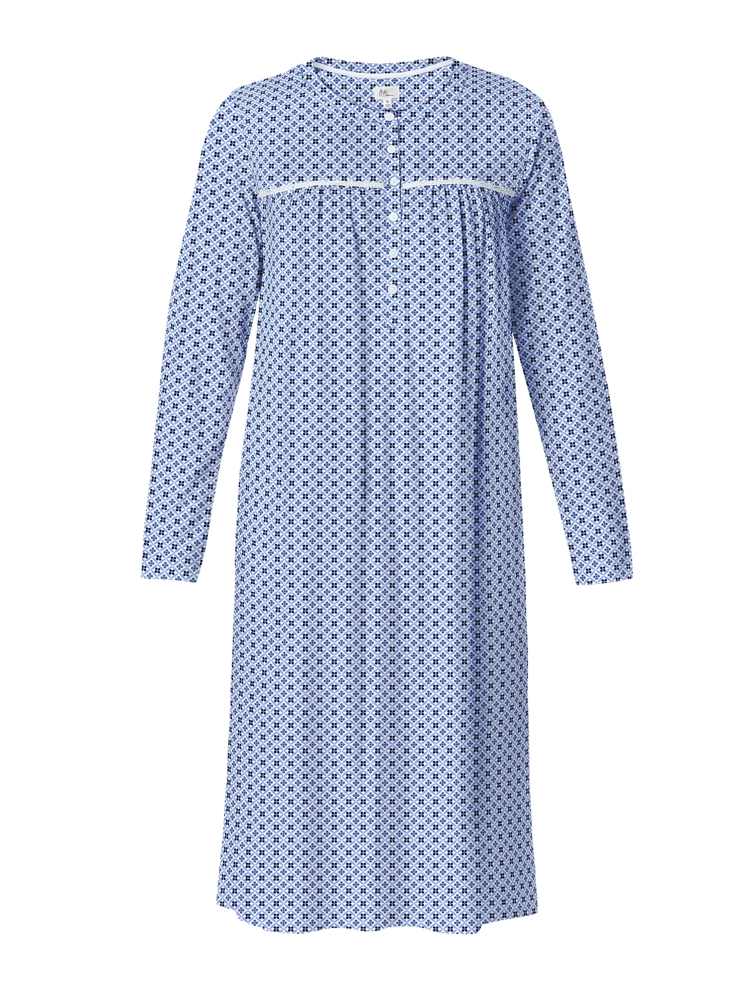 Aria Women’s 100% Cotton Long Sleeve Ballet Nightgown, Sizes XS-5X