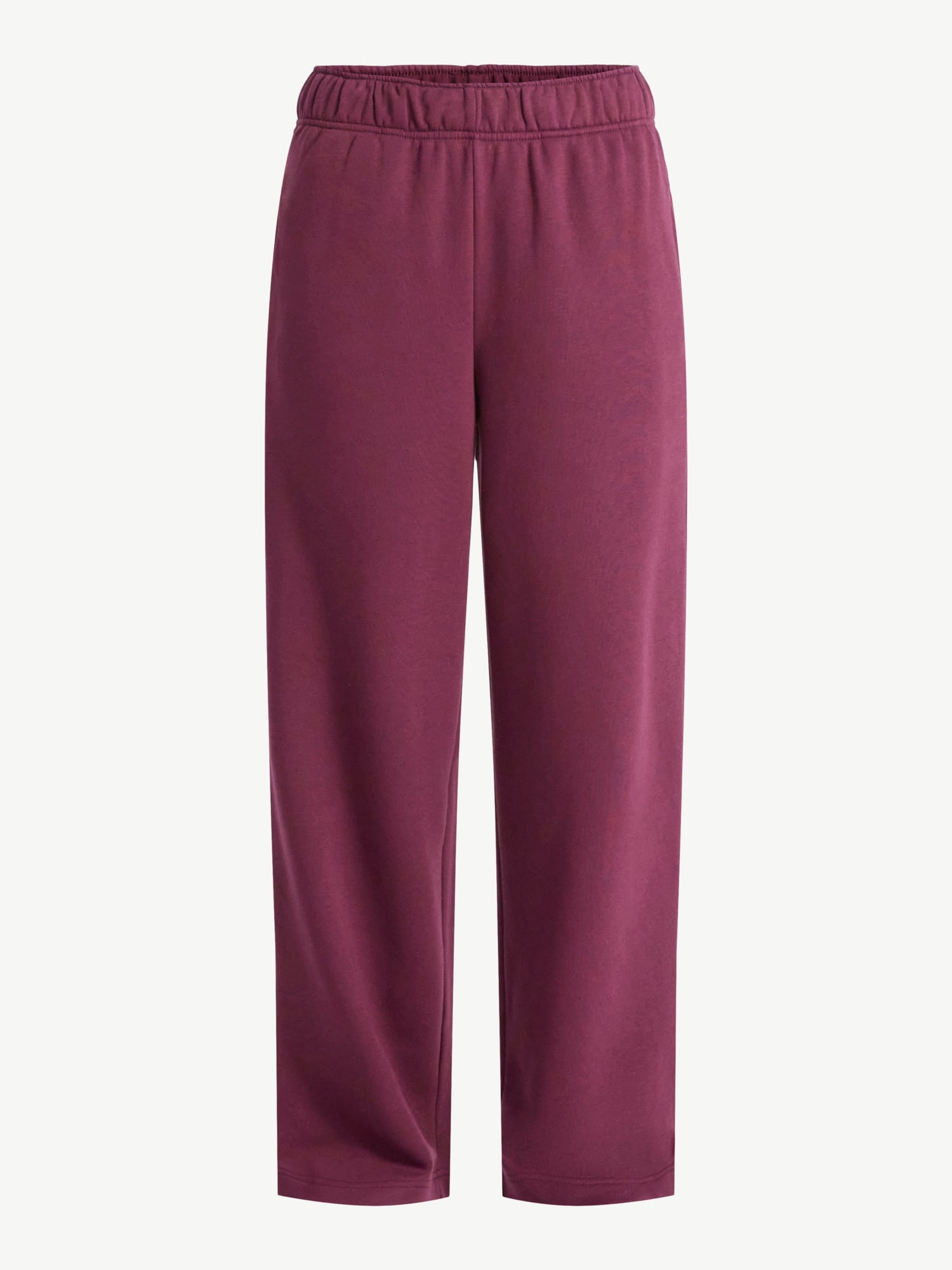 No Boundaries Soft Fleece Wide Leg Pants, 30” Inseam, 1 or 2-Pack, Women’s XXS-4X