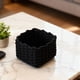 thumbnail image 3 of Cesta decorativa tejida en macramé, caja de almacenamiento multifuncional, elegante y con toalla. Negro, 3 of 6