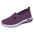 thumbnail image 2 of NOKIO Women’s Orthopedic Slip-On Sneakers Breathable Woven Walking Shoes Soft Foam Arch Support Hands-Free Design Lightweight Casual Footwear, 2 of 6