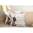 thumbnail image 2 of Ambesonne Vintage Throw Pillow Cover 2 Pack, Rodeo Cowboy Grunge Hat, 16", Black Brown, 2 of 5