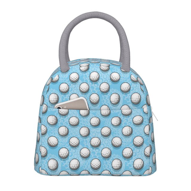 Disketp Golf Balls 1 Bolsa Térmica para Almuerzo, Lonchera con Abertura Amplia y Gran Capacidad, Organizador Reutilizable para Mujeres, Hombres y Adultos