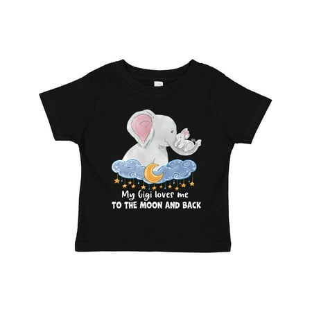 

Inktastic My Gigi Loves Me to the Moon and Back Elephant Family Gift Toddler Boy or Toddler Girl T-Shirt