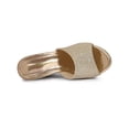 thumbnail image 4 of BLISSFUL STEP Sandales à Talons Compensés à Enfiler à Plateforme Pailletée pour Femmes Or 9, 4 of 7