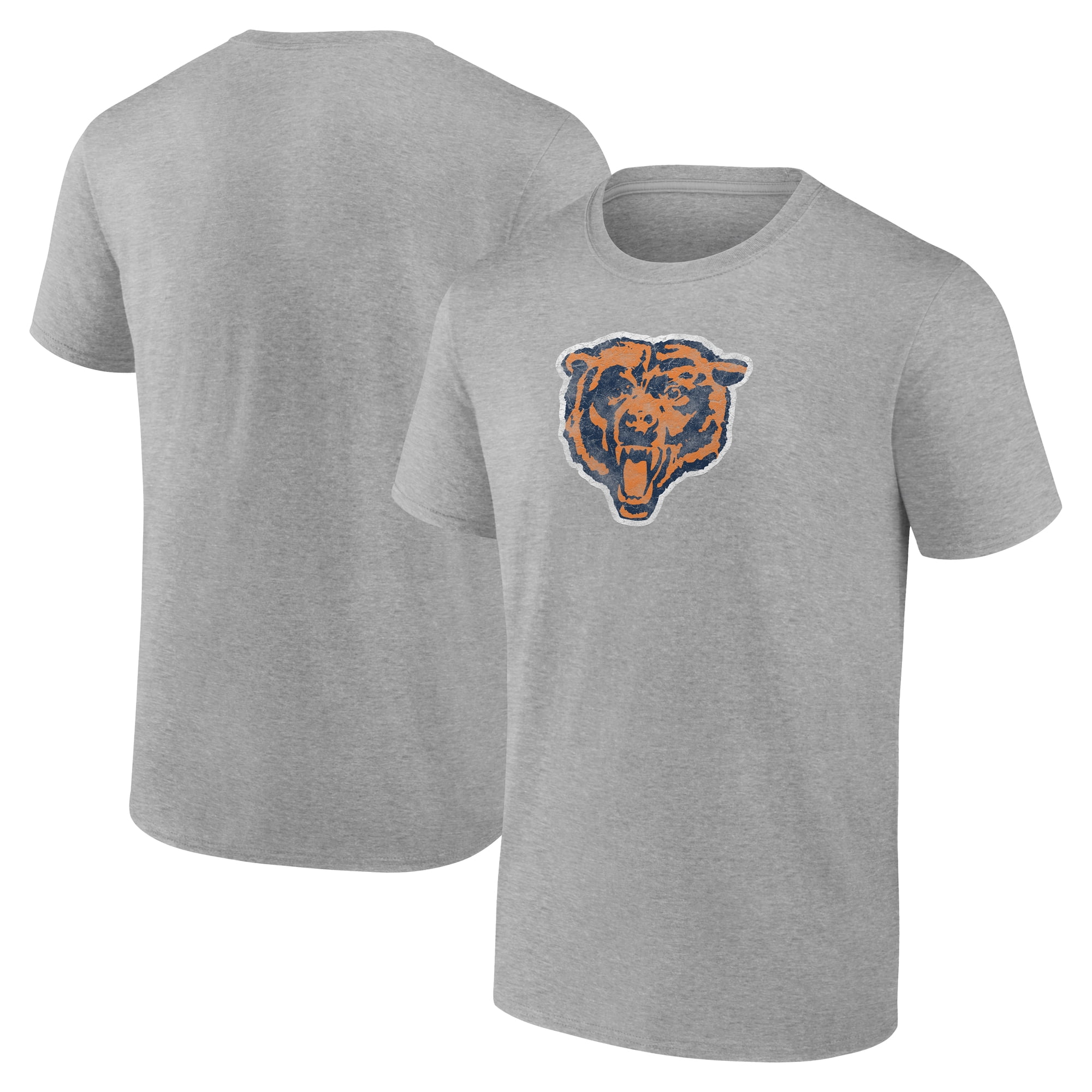 Men's Nike Heathered Gray Chicago Bears Primary Logo T-Shirt