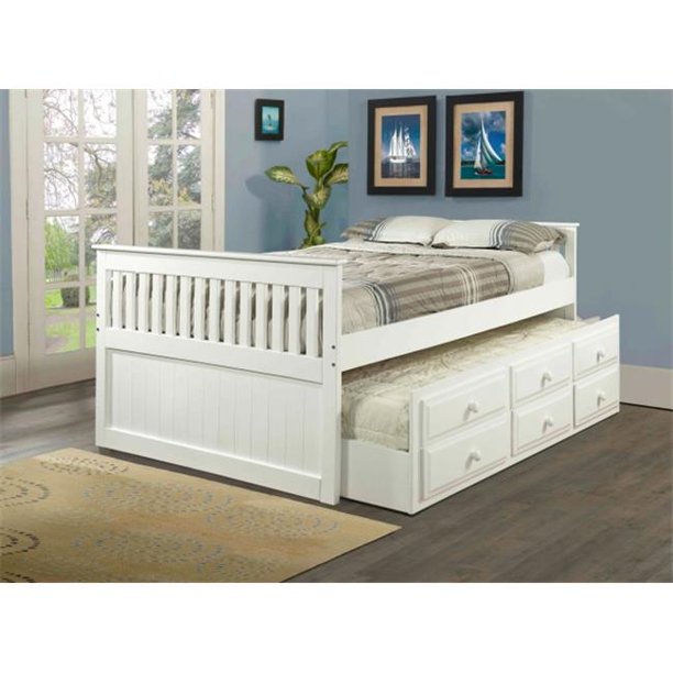 Pivot Direct PD103WF Full Size Mission Captains Trundle Bed & Slat
