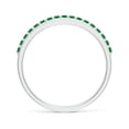 thumbnail image 2 of Angara Natural 0.31 Ct. Emerald Non Eternity Wedding Band in 14K White Gold for Women (Ring Size: 12), 2 of 9