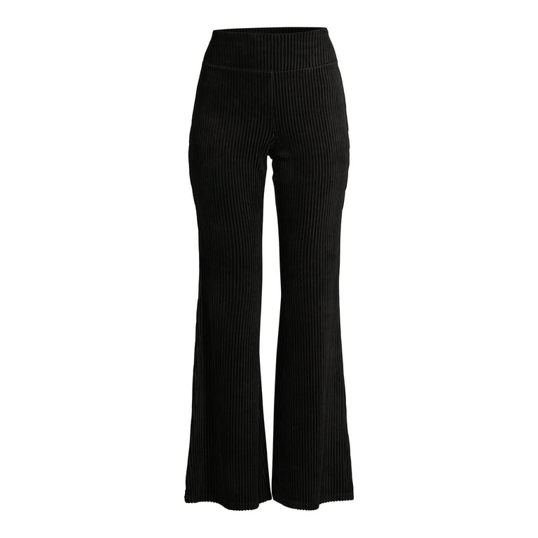 No Boundaries Juniors' High Rise Pull-On Stretch Cord Flare Pants