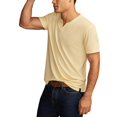 thumbnail image 3 of Camiseta Lucky Brand Venice Burnout con cuello en muesca, amarillo suave, 3 of 5