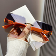 thumbnail image 2 of Gafas de sol de conducción para mujer de alta calidad con degradado de dos colores sin marco y tendencia de moda, 2 of 6