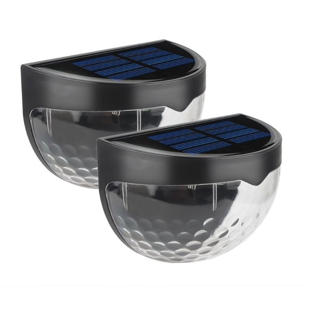 Lámpara Solar para exteriores, Patio, hogar, jardín, decoración, siete colores, paisaje, escalones, valla, lámpara de pared, carcasa, luz cálida negra, 2 uds. TUNC Sencillez